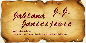 Jablana Janičijević vizit kartica